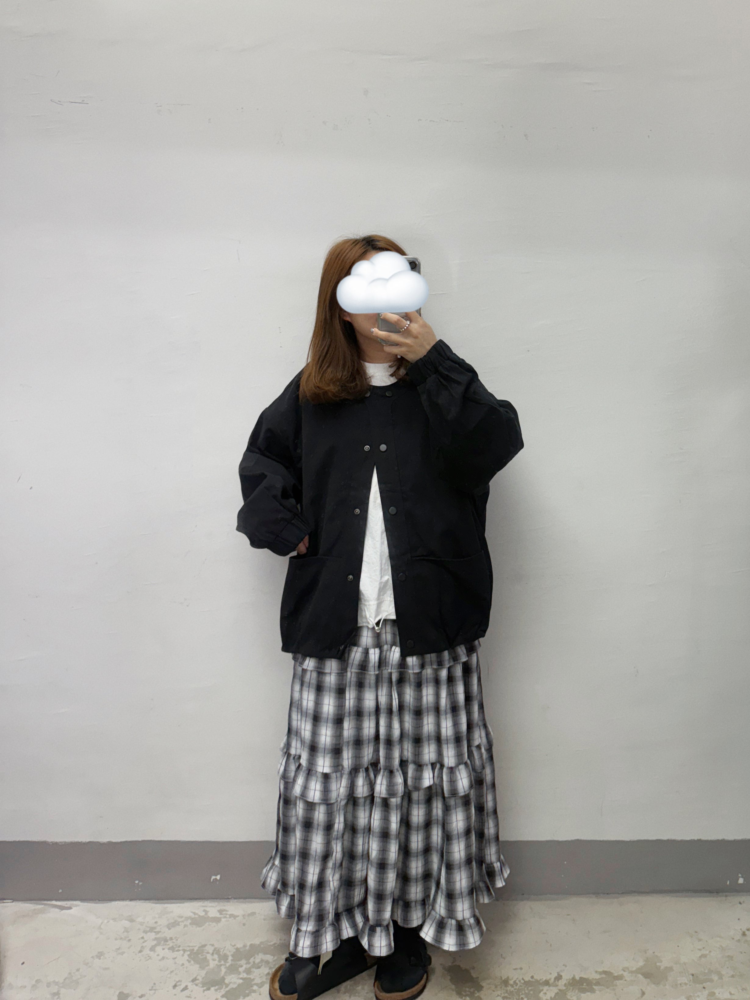 斜布料啪鈕外套丨3 col