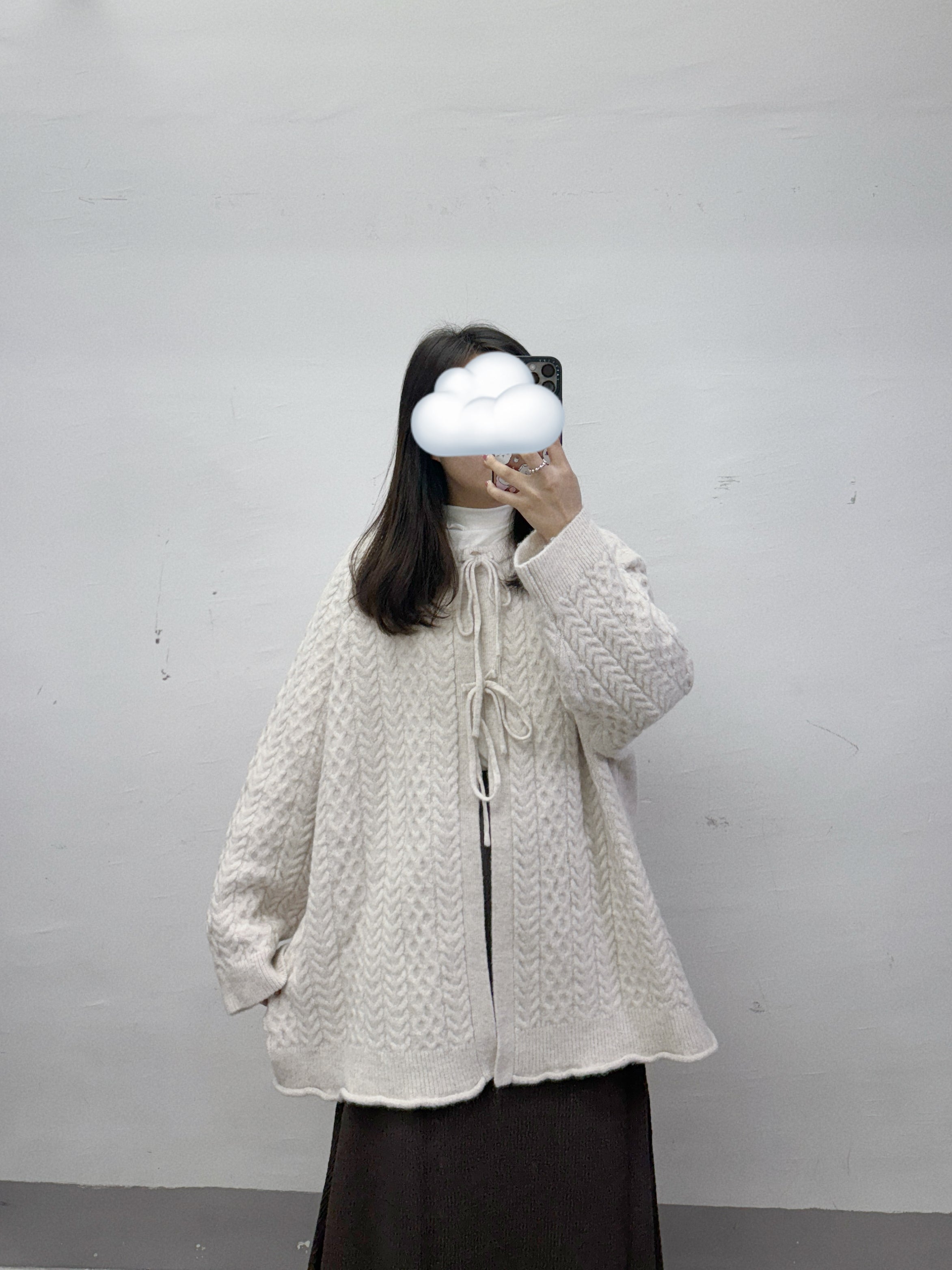 麻花紋綁帶冷外套丨3 col