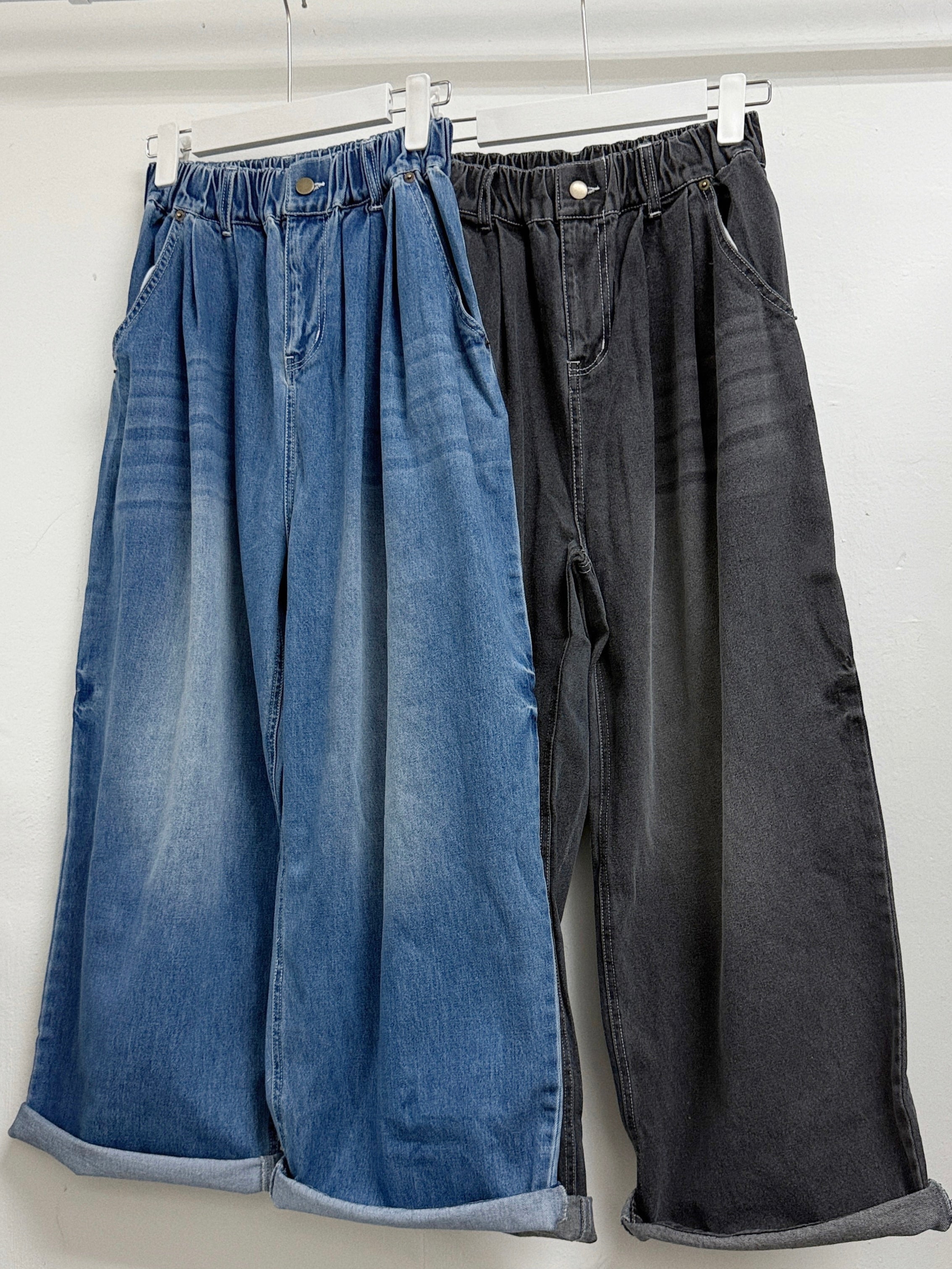 洗水色牛仔闊褲丨2 col