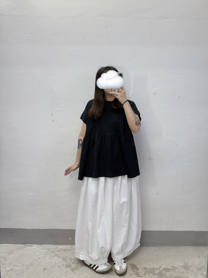 【新品優惠】暗紋泡泡全橡筋闊褲丨3 col