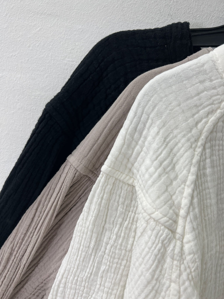 圓領bb棉開胸top｜3 col