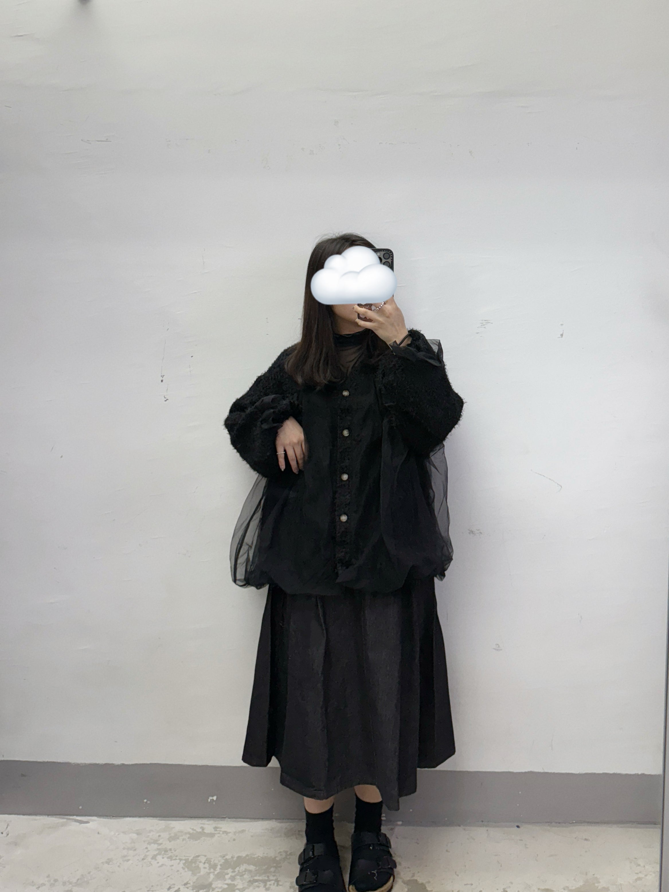 蘇蘇暗格拼紗泡型外襯丨2 col