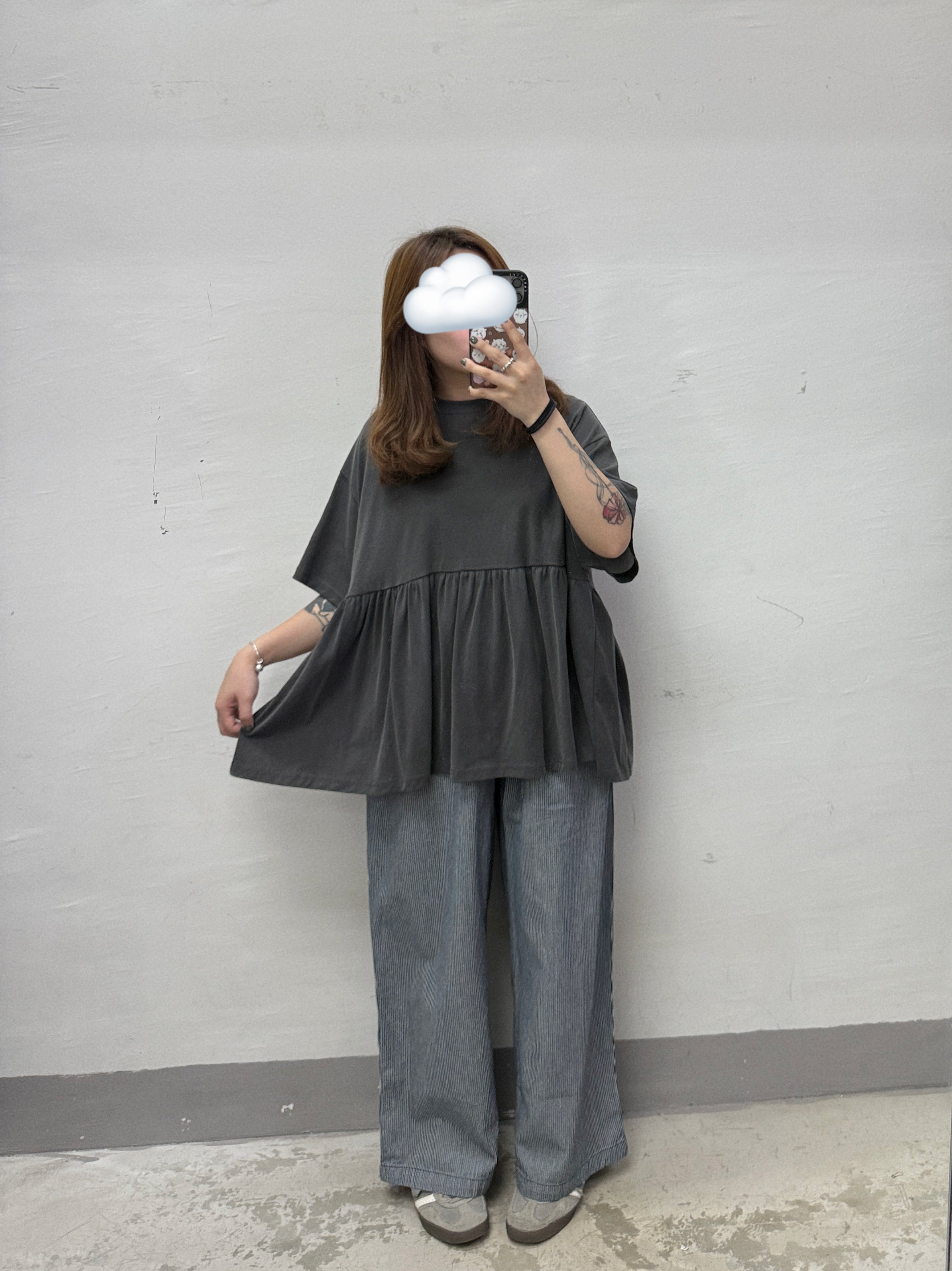 間條直筒闊褲丨2 col