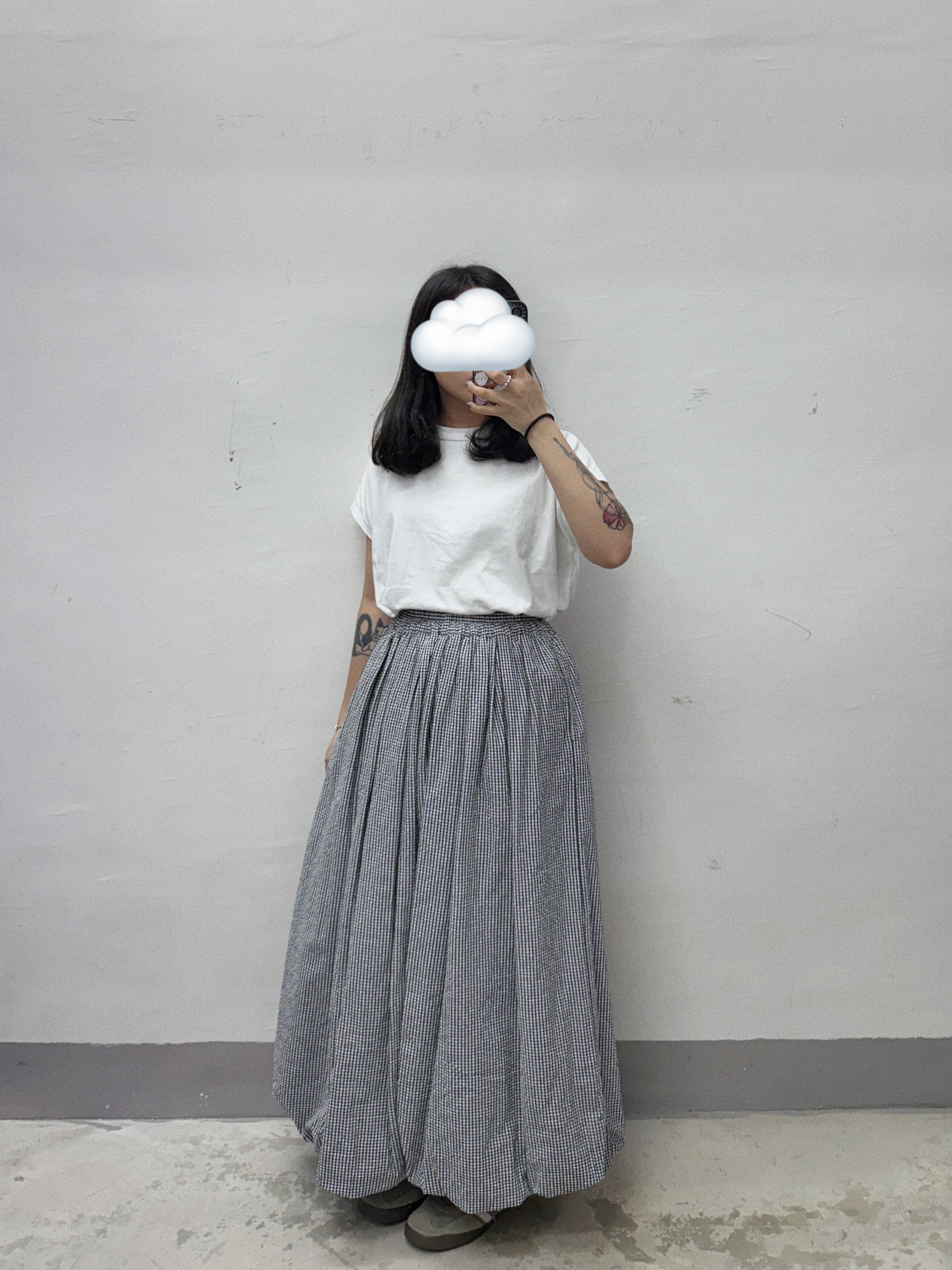 【SALE】泡泡底格仔半身裙丨2 col