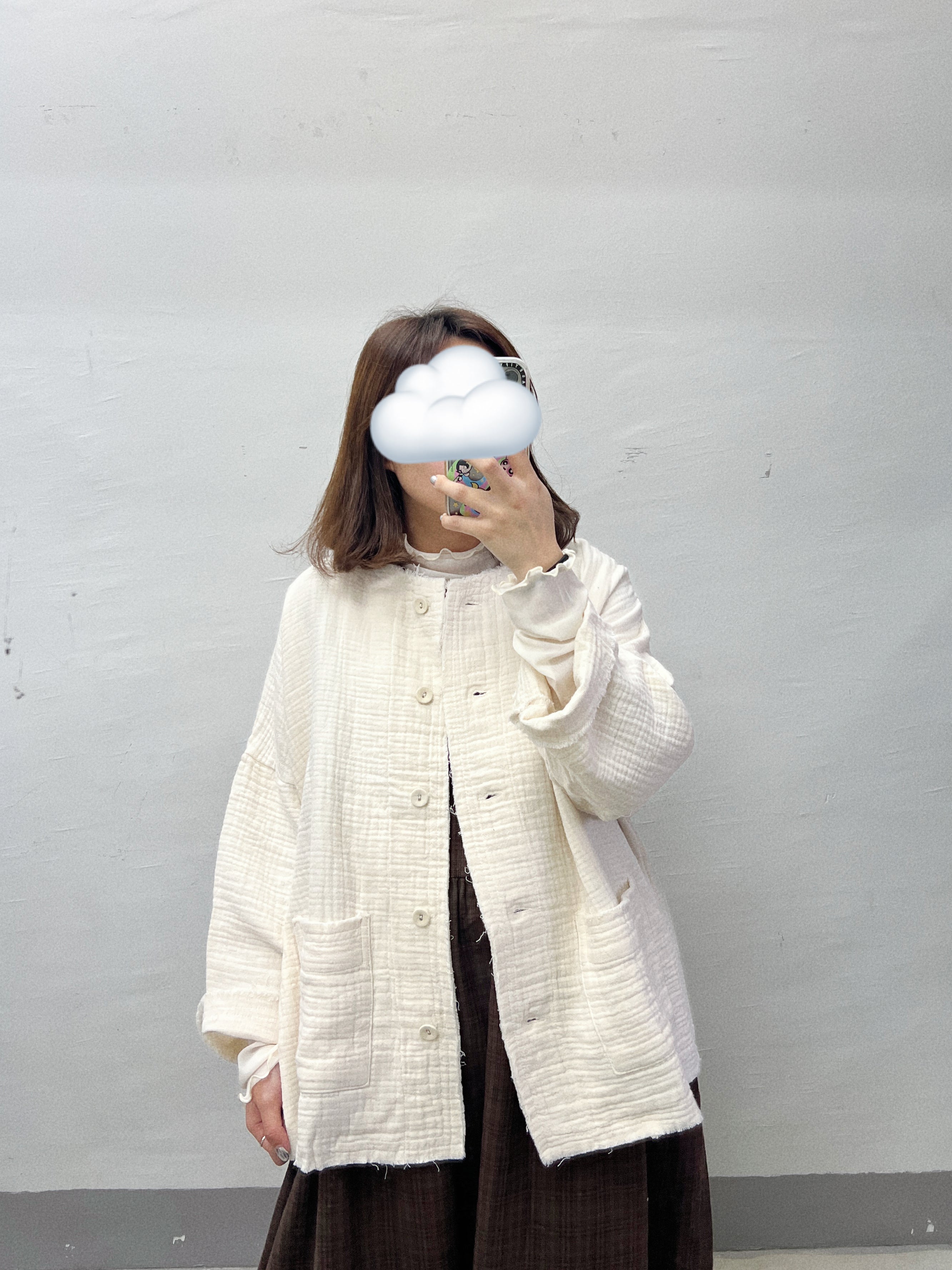 披口挺身bb棉料外套｜2 col