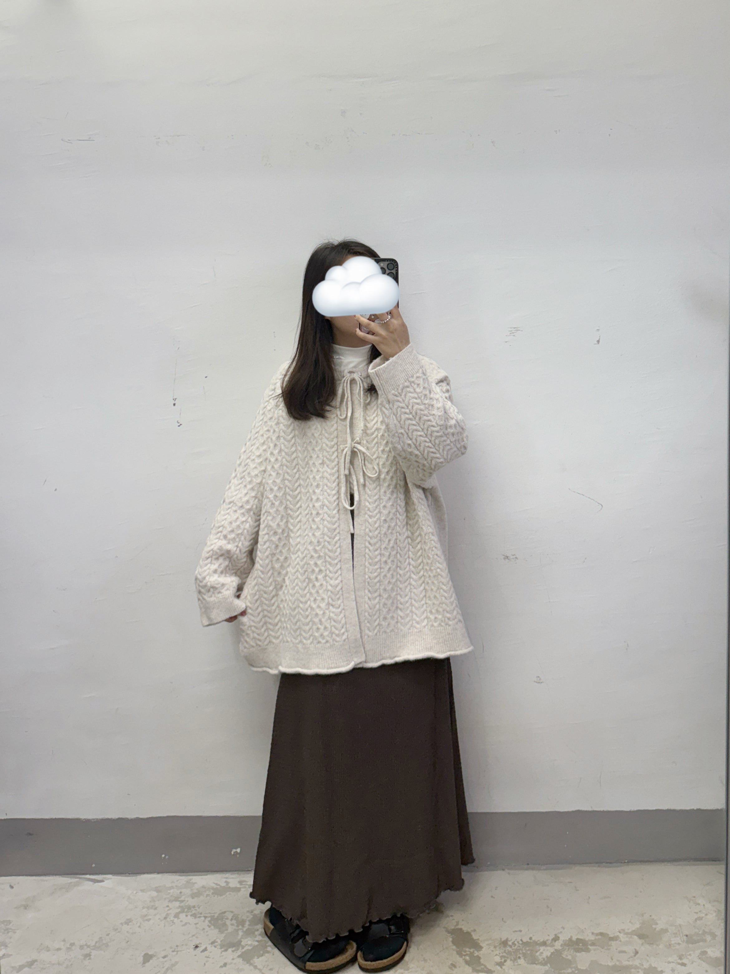 【comeback】皺皺紋半身裙｜啡