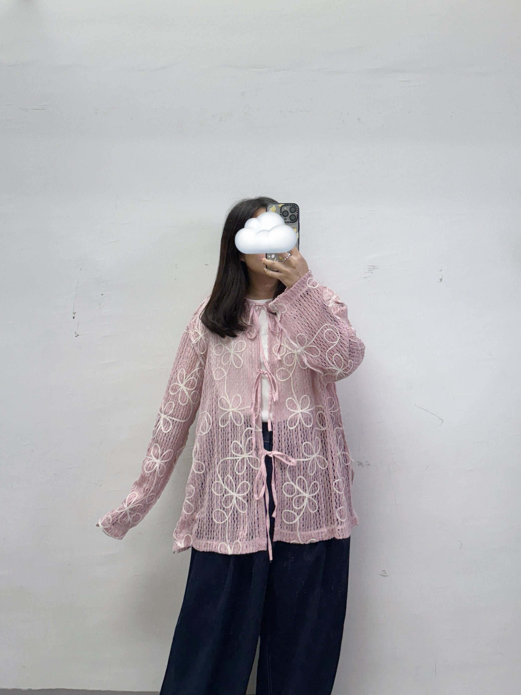 花花紋網網針織綁帶外襯丨4 col