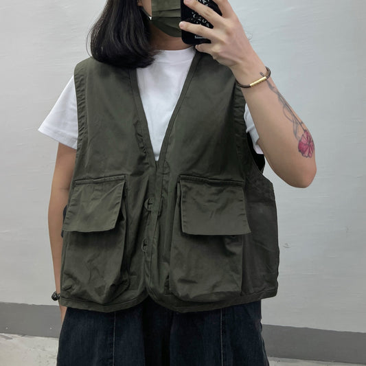 【SALE】工裝口袋外搭丨藍 黃