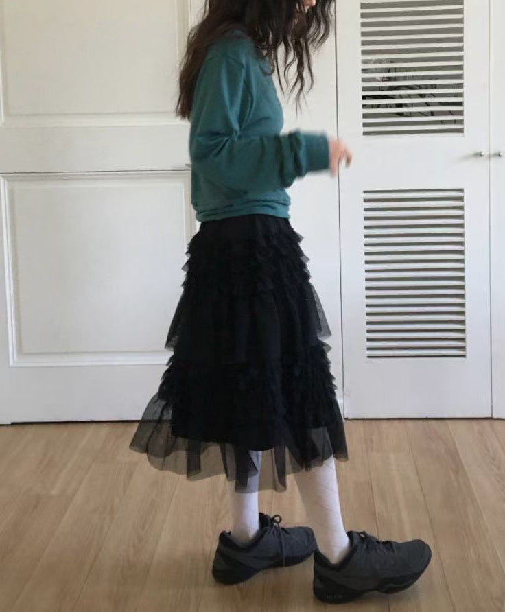 【新品優惠】ruffle紗紗中長蛋糕裙丨2 col