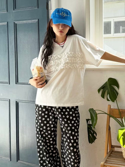 【SALE】木耳花邊上衣丨3 col
