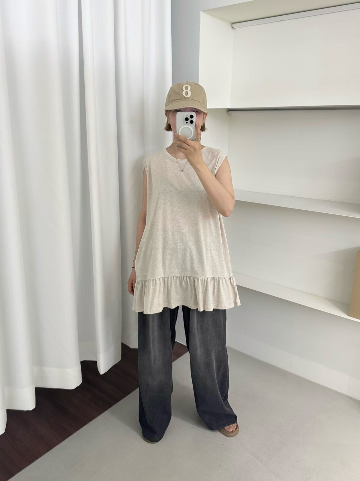 下擺ruffle內搭背心丨4 col