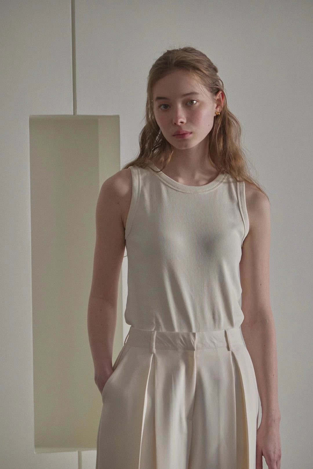 basic tank top｜黑