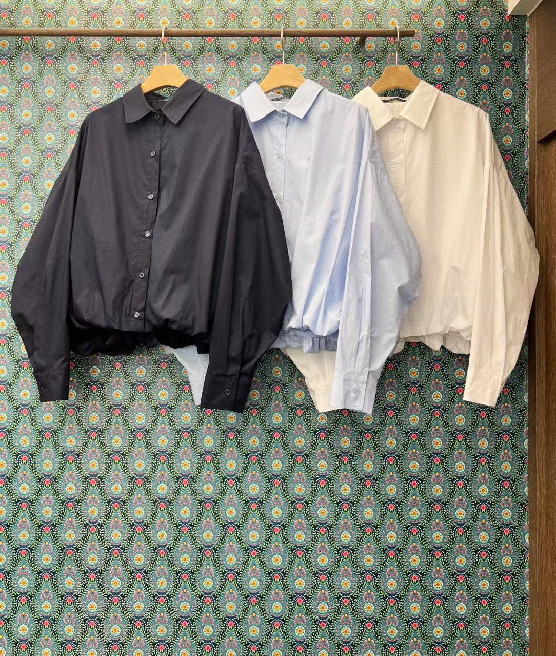 推！泡泡型恤衫｜淺藍