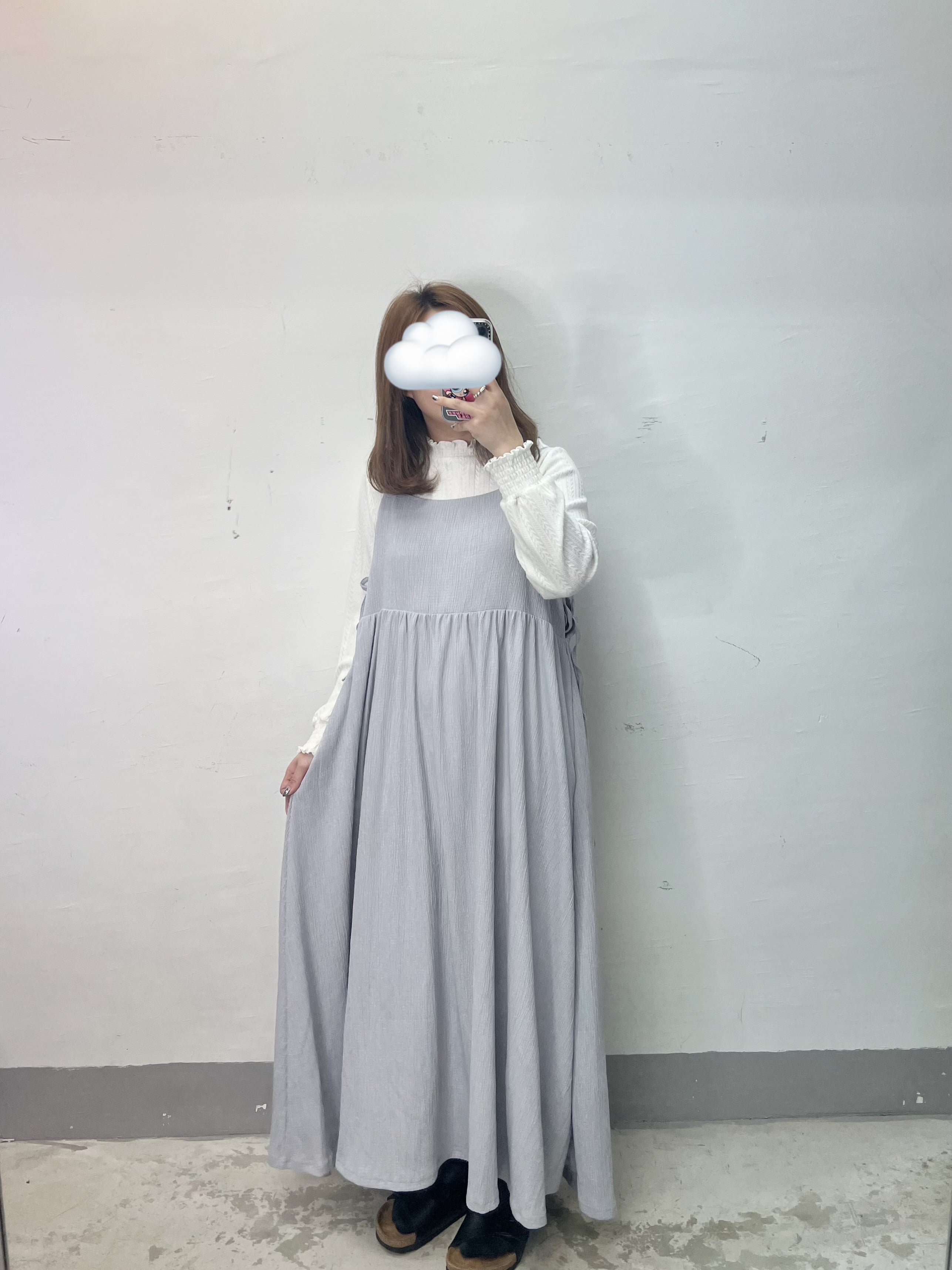 【SALE】樹紋兩側綁帶吊帶ops丨4 col