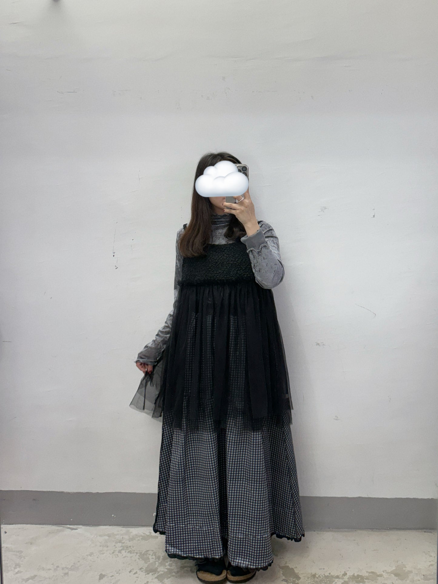 【SALE】皺皺紋拼紗外搭丨5 col