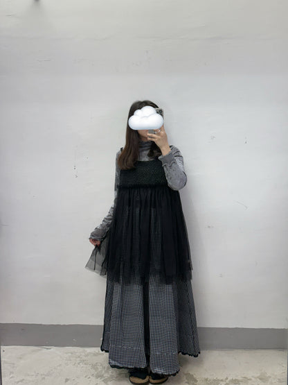 【SALE】皺皺紋拼紗外搭丨5 col