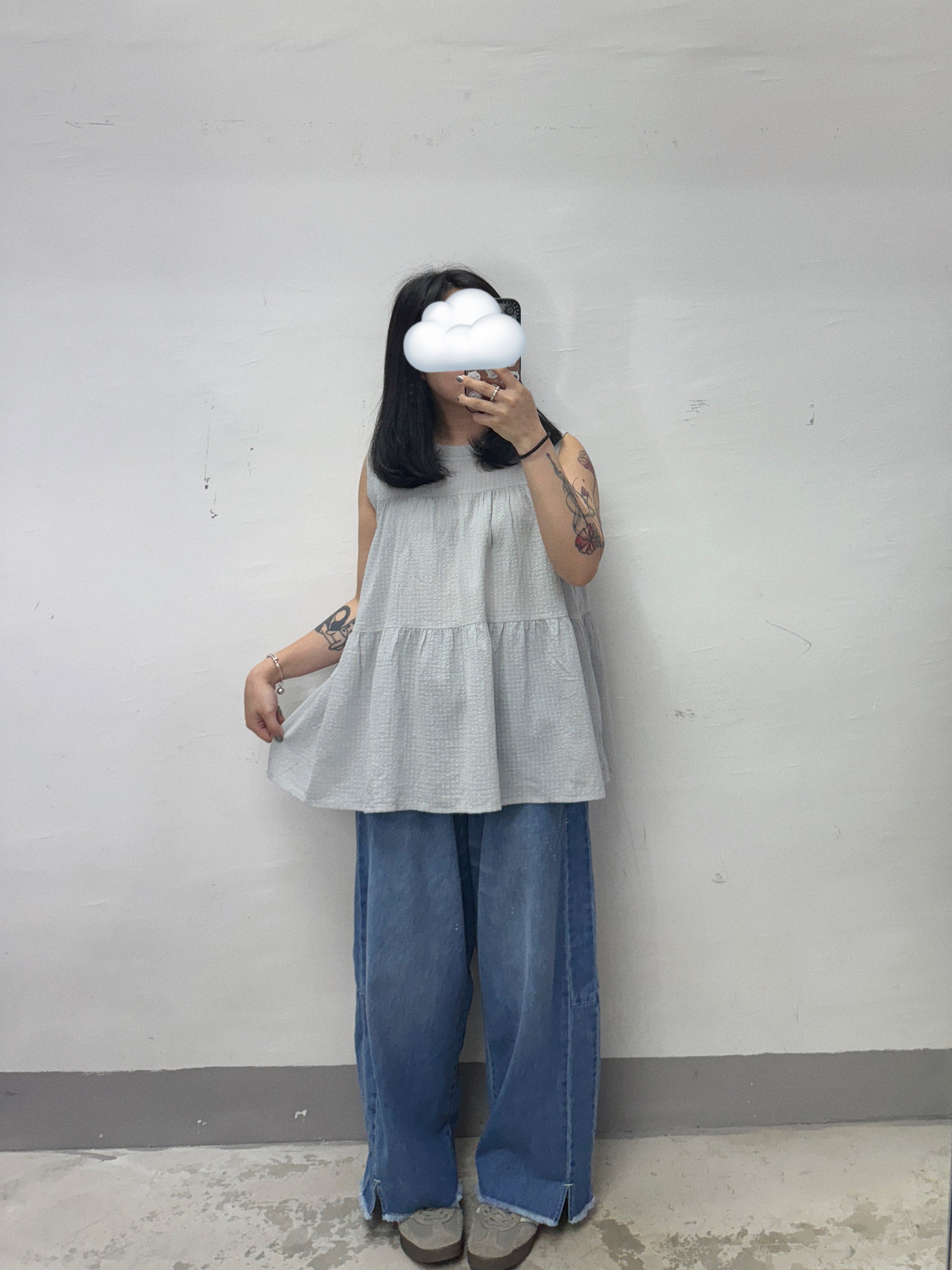 暗格紋層層背心丨3 col