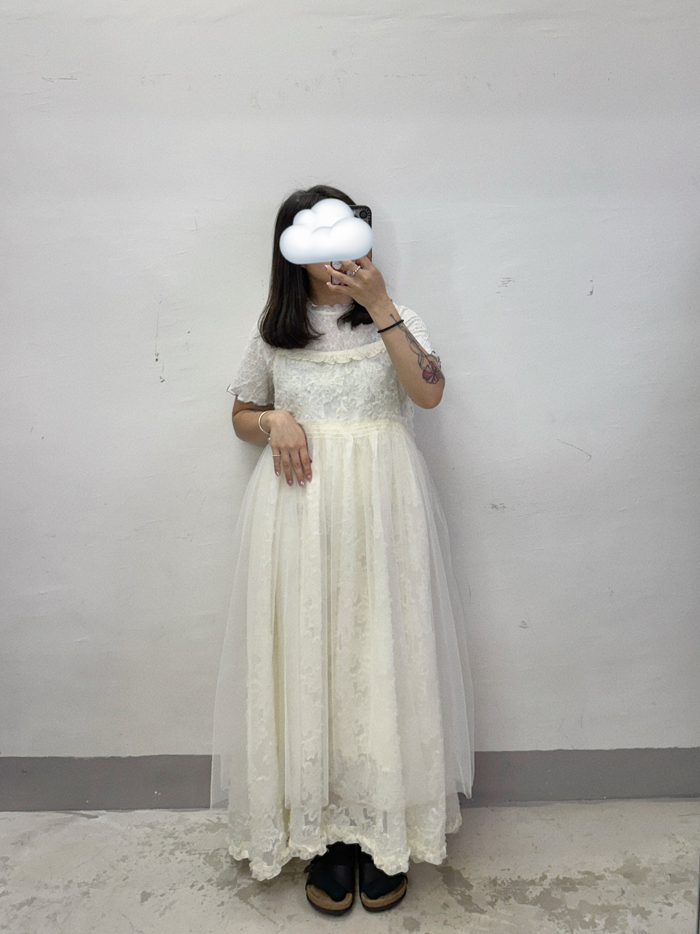 【SALE】推！花花紋拼紗ops丨黑