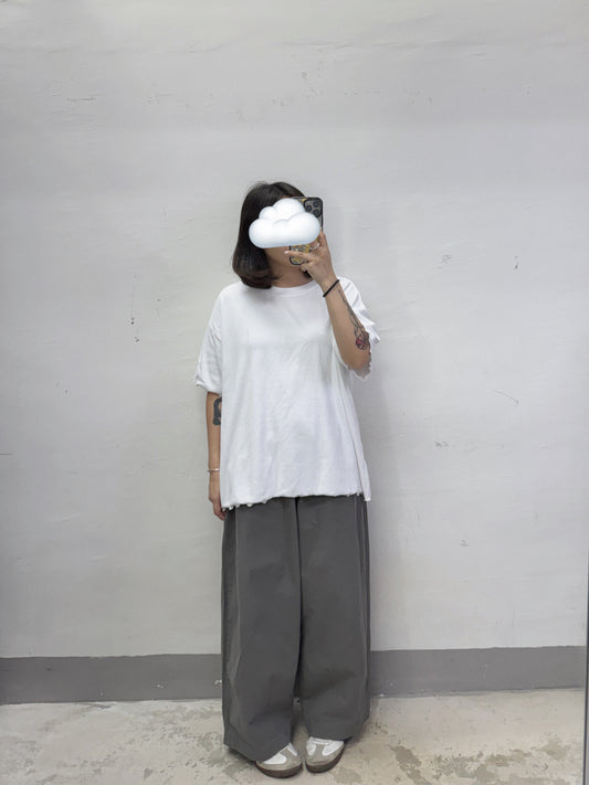 全橡筋腰斜布料闊褲丨3 col