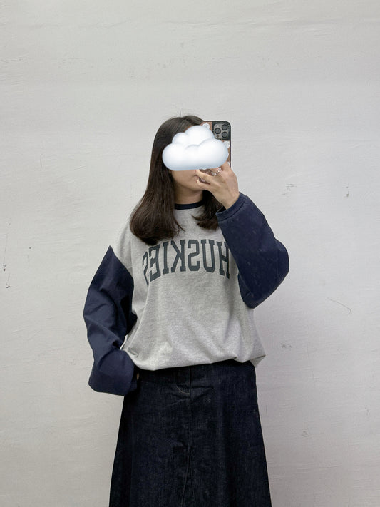 【SALE】拼色huskies print tee丨2 col