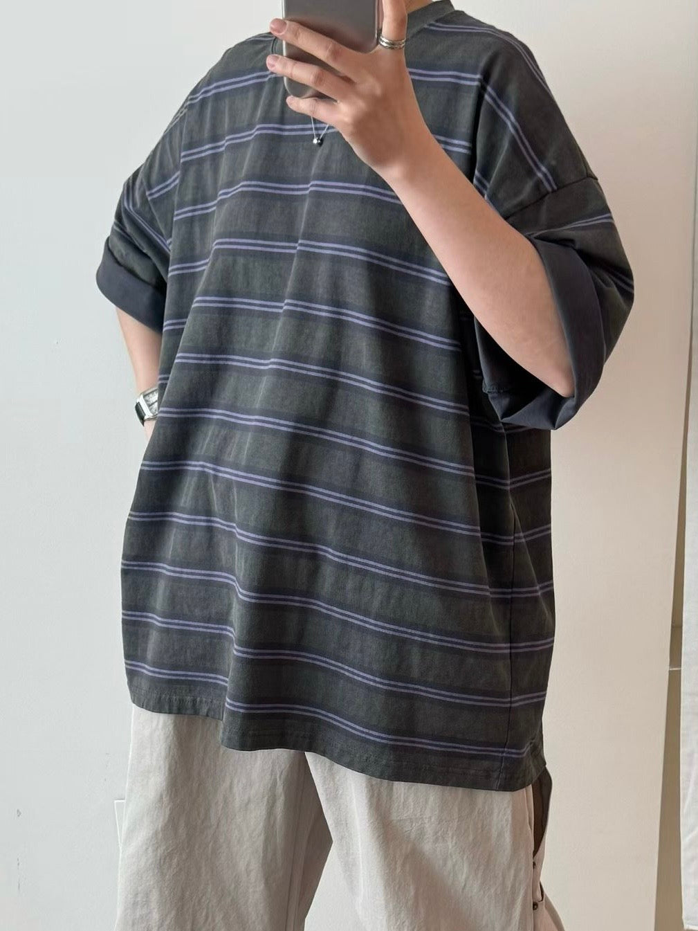 拼色條紋上衣丨4 col