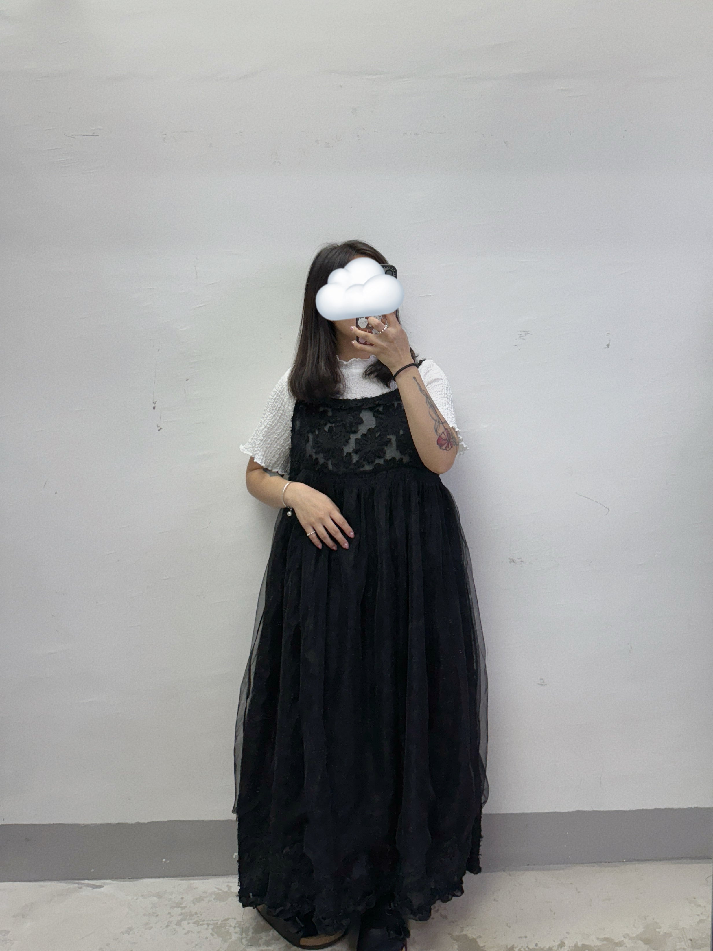 【SALE】推！花花紋拼紗ops丨黑