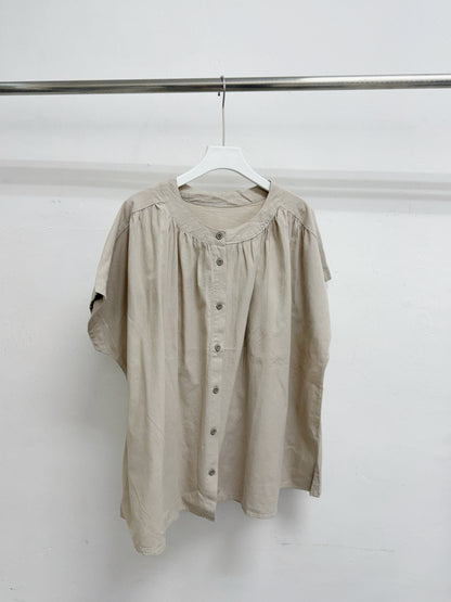 【SALE】圓領暗紋闊型上衣