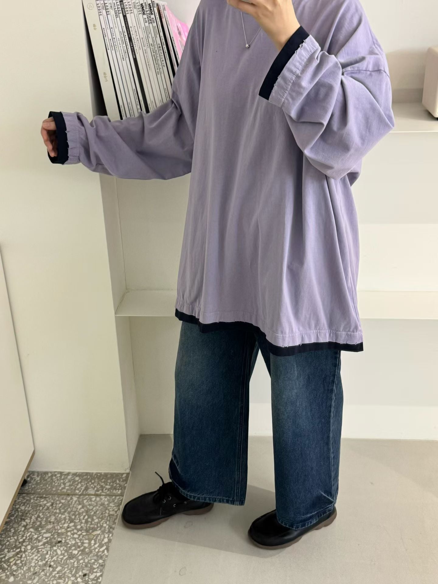 拼色假兩件上衣丨3 col