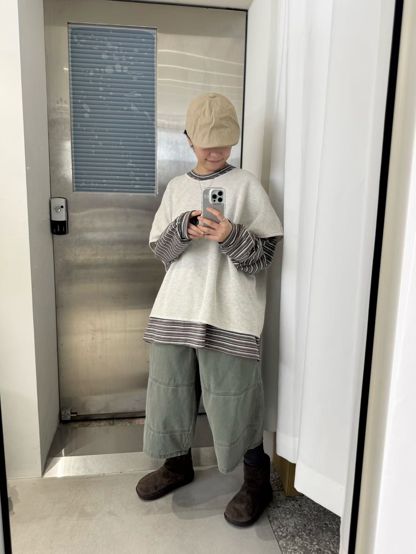 窩夫格紋背心外搭丨3 col