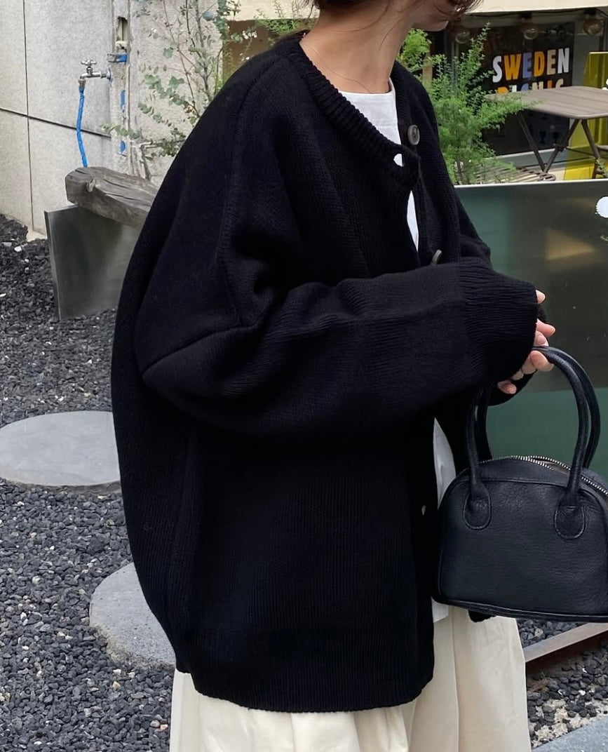 【熱賣comeback】圓領針織外套｜2 col