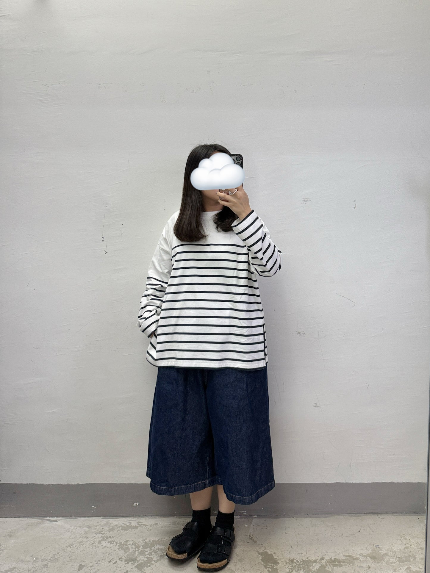 【comeback】簡約側開叉條紋上衣