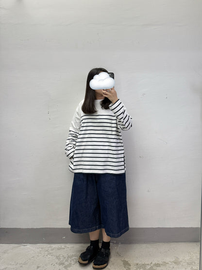 【comeback】簡約側開叉條紋上衣