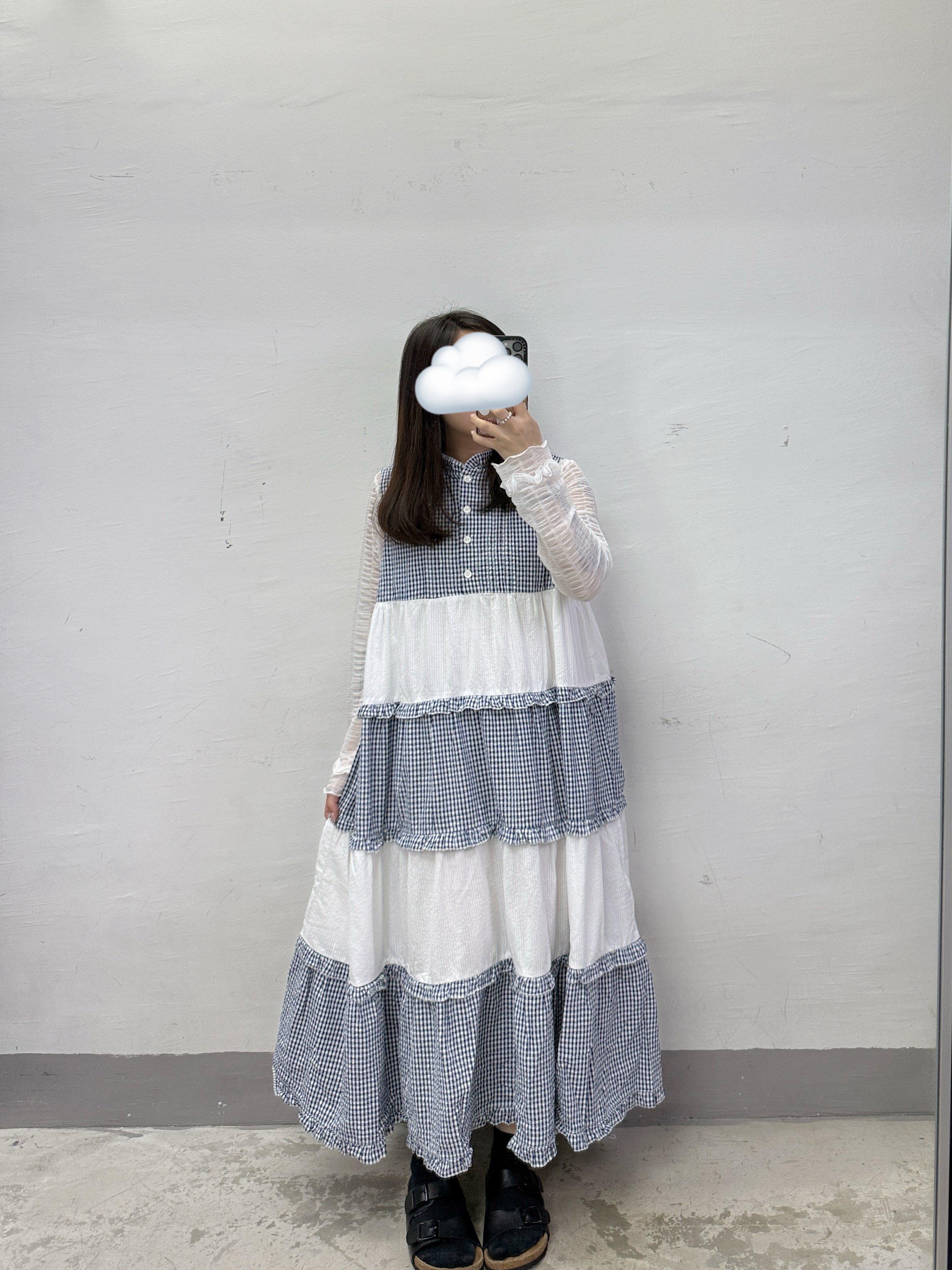 拼布格紋ruffle ops丨2 col