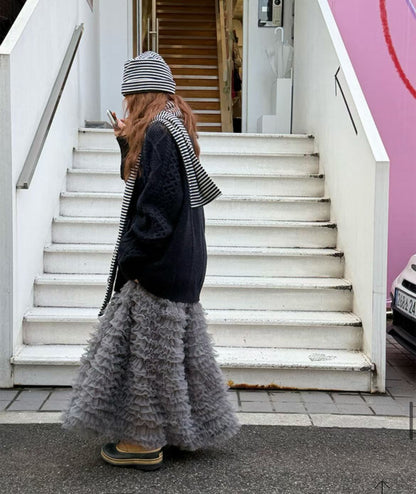 層層ruffle邊紗紗裙丨2 col