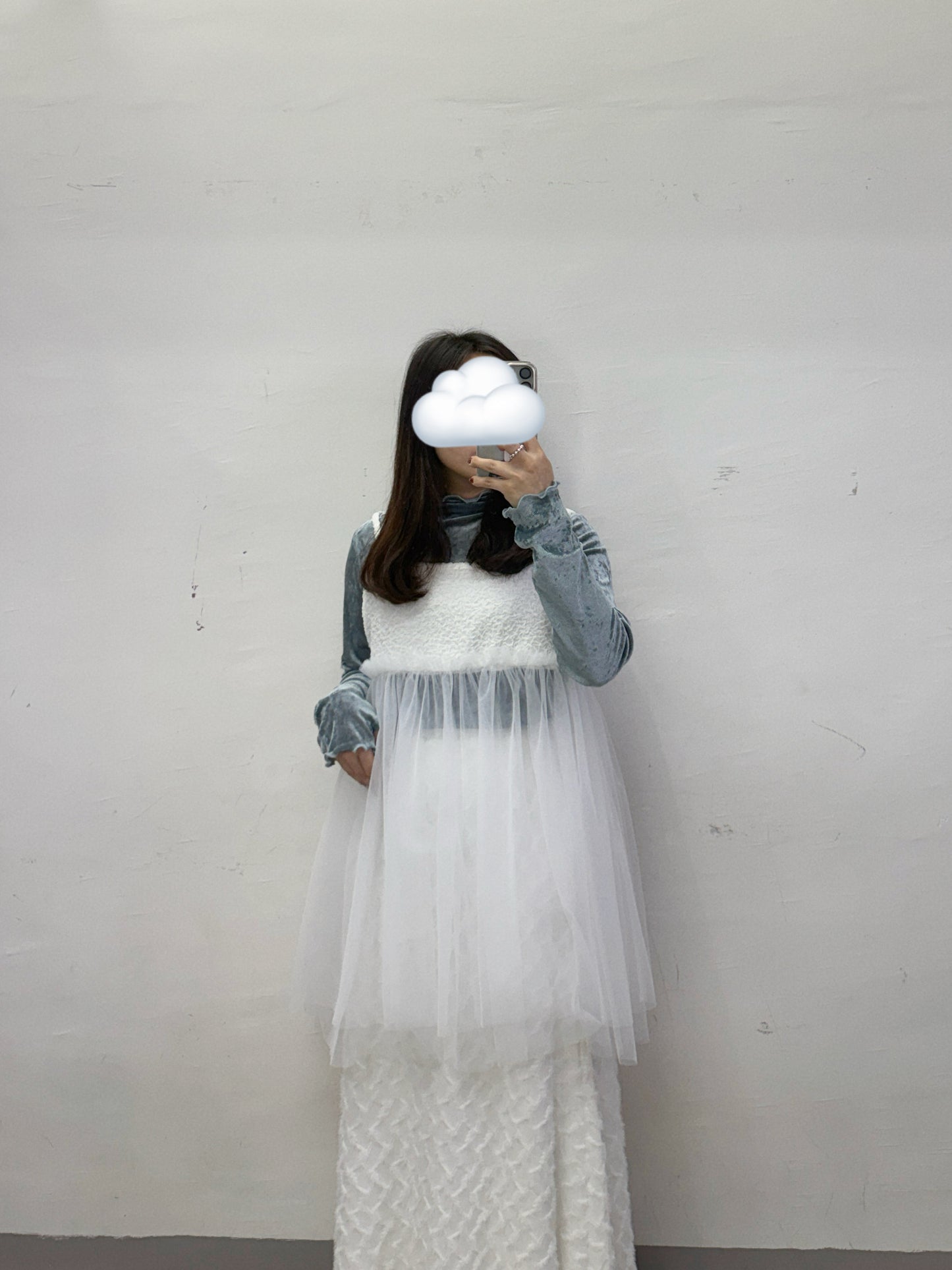 【SALE】皺皺紋拼紗外搭丨5 col