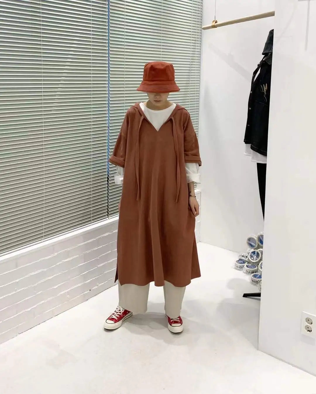 【SALE】有帽中袖ops｜杏