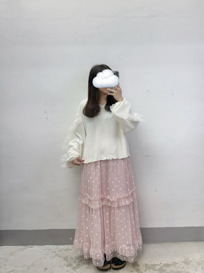 【新品優惠】印花拼格紋紗紗半身裙丨4 col