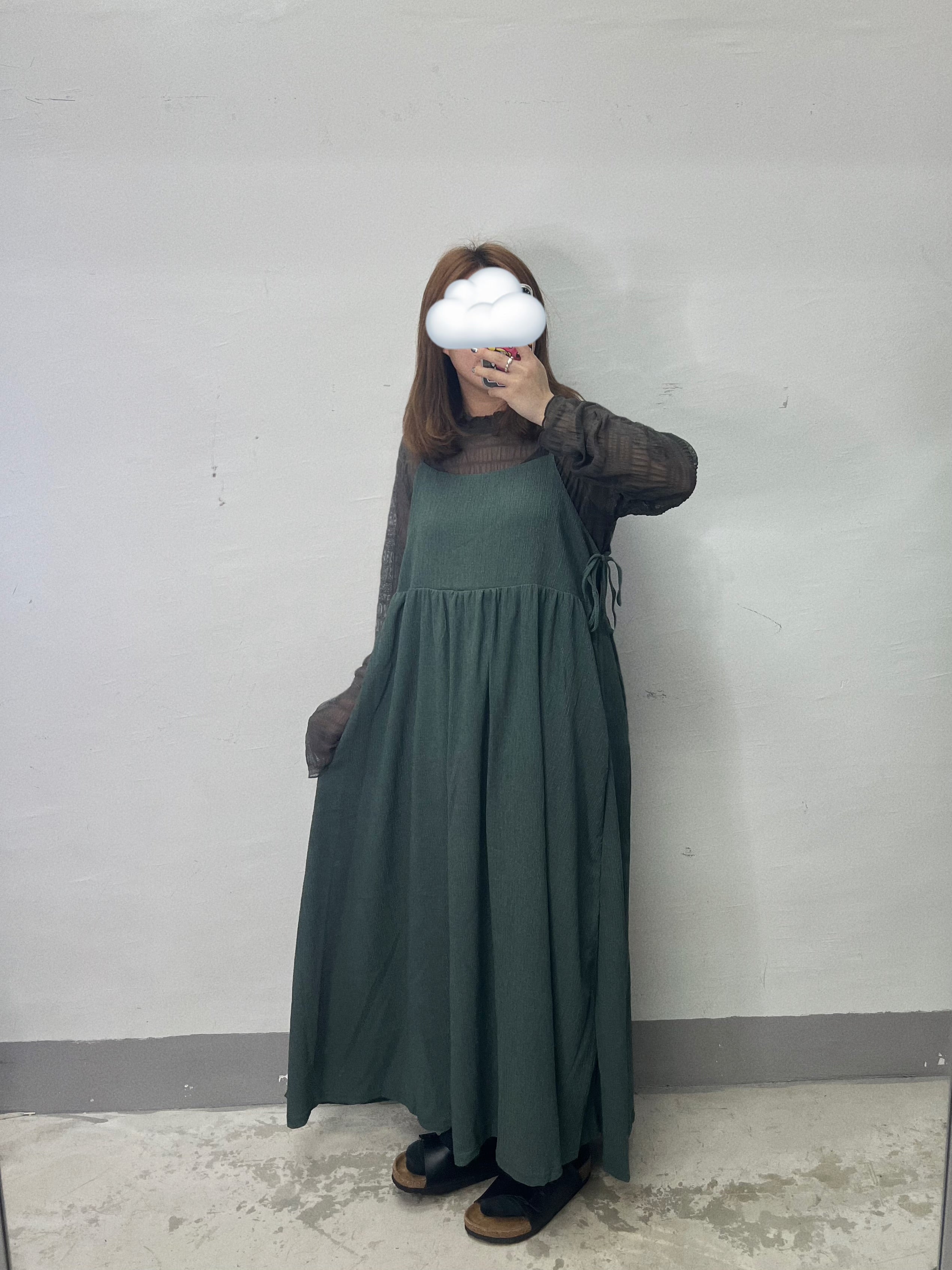 【SALE】樹紋兩側綁帶吊帶ops丨4 col