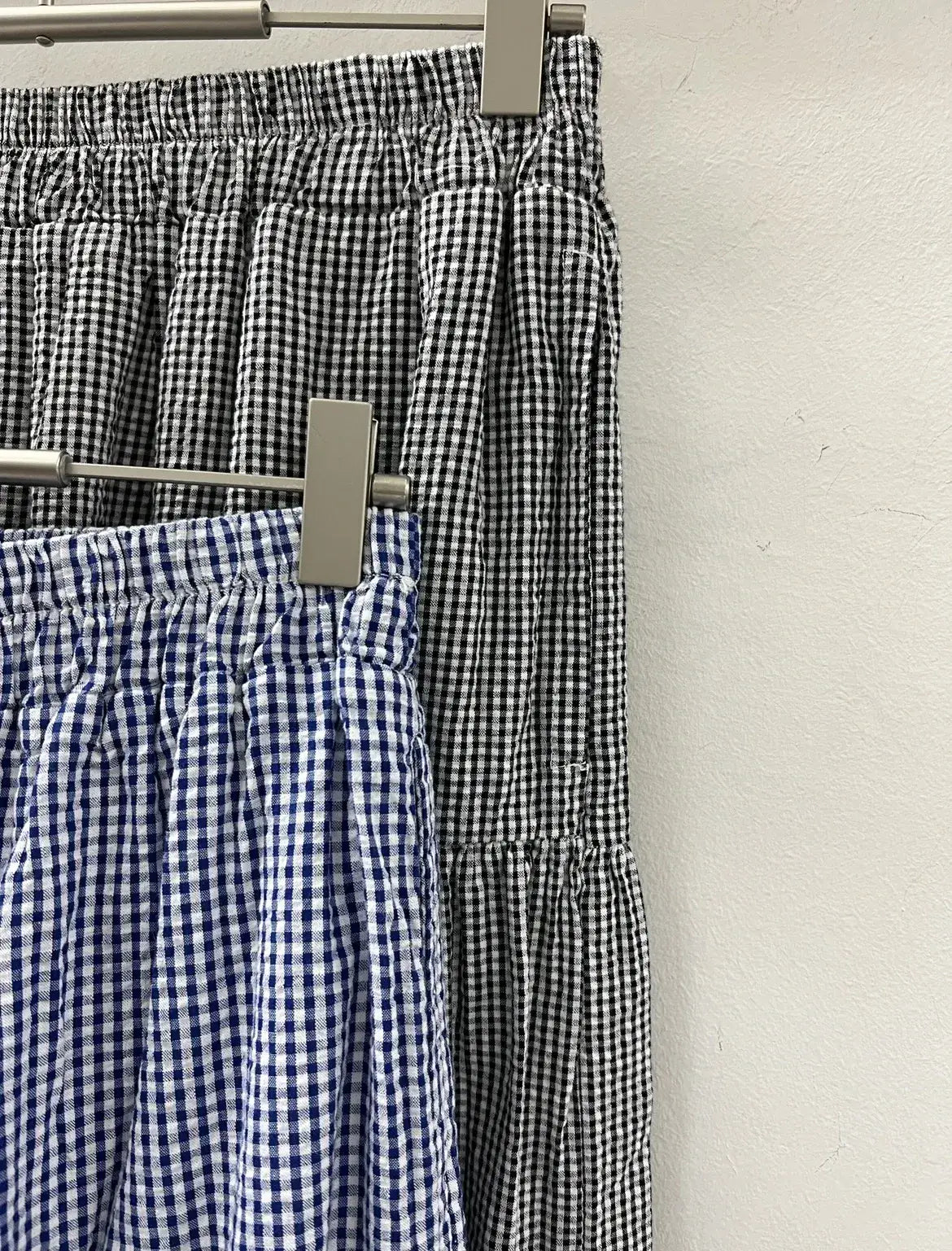 【SALE】棉麻料格子層層半身裙｜2 col