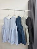 【SALE】暗紋ruffle邊背心外搭丨4 col