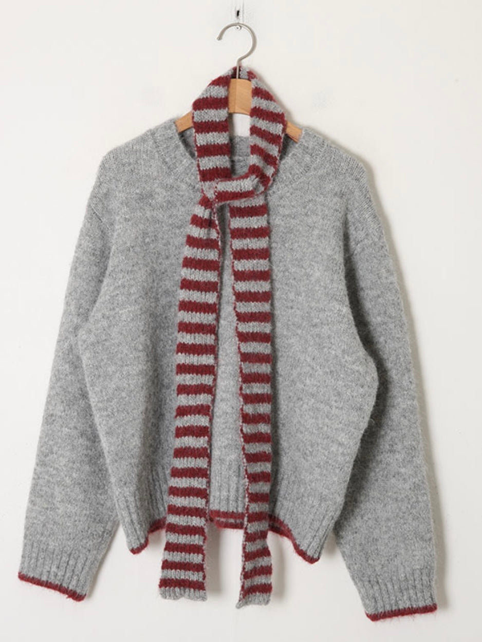 【新品優惠】SET!圍巾拼色毛衣丨4 col