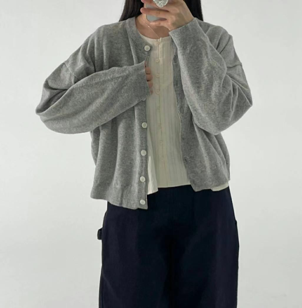 圓領闊身羊毛外套｜8 col