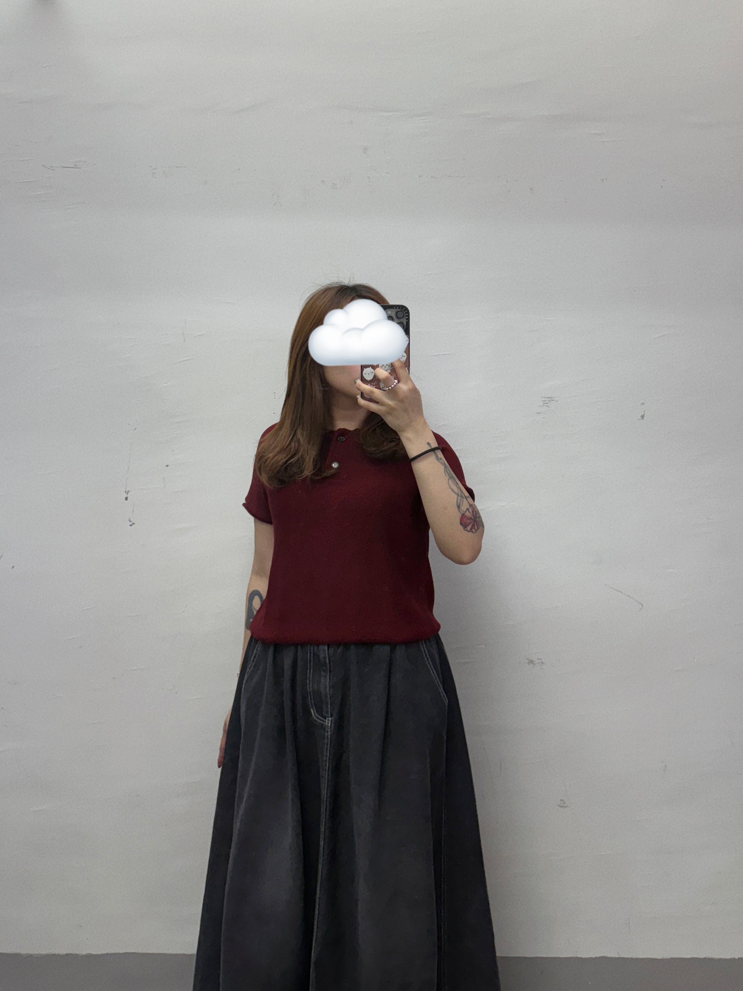 【SALE】通爽針織有領top丨黑