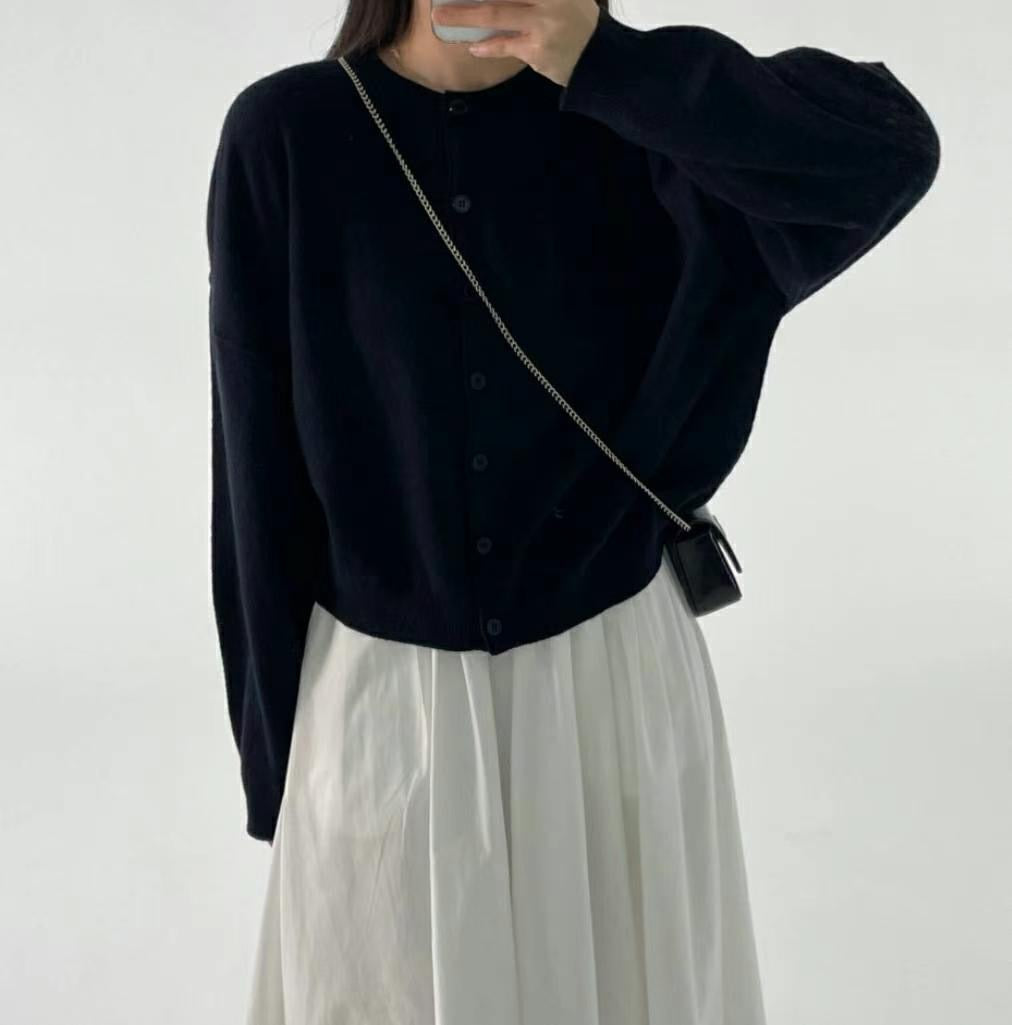 圓領闊身羊毛外套｜8 col