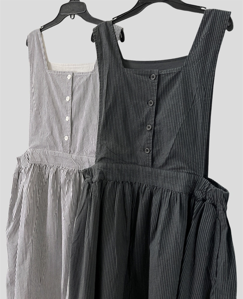 【SALE】日系條子方領ops｜2 col