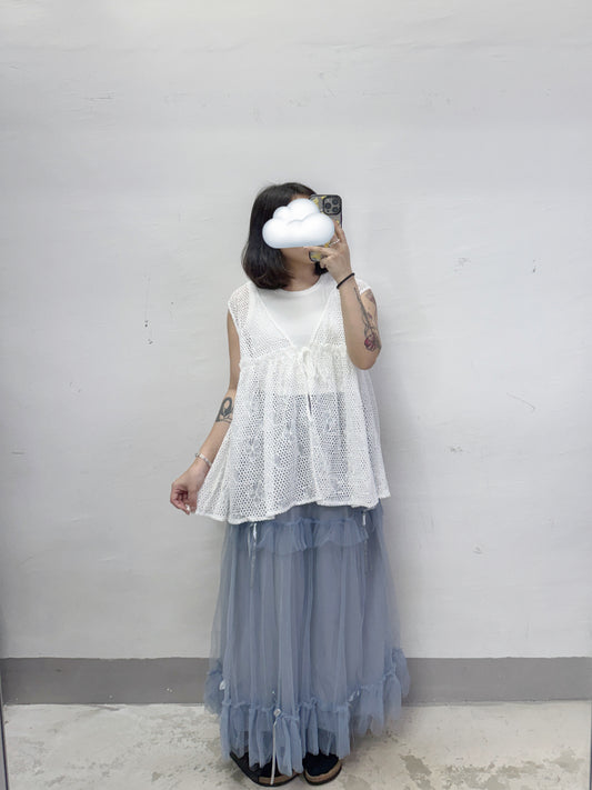 【新品優惠】鈎花網網綁帶外搭丨3 col