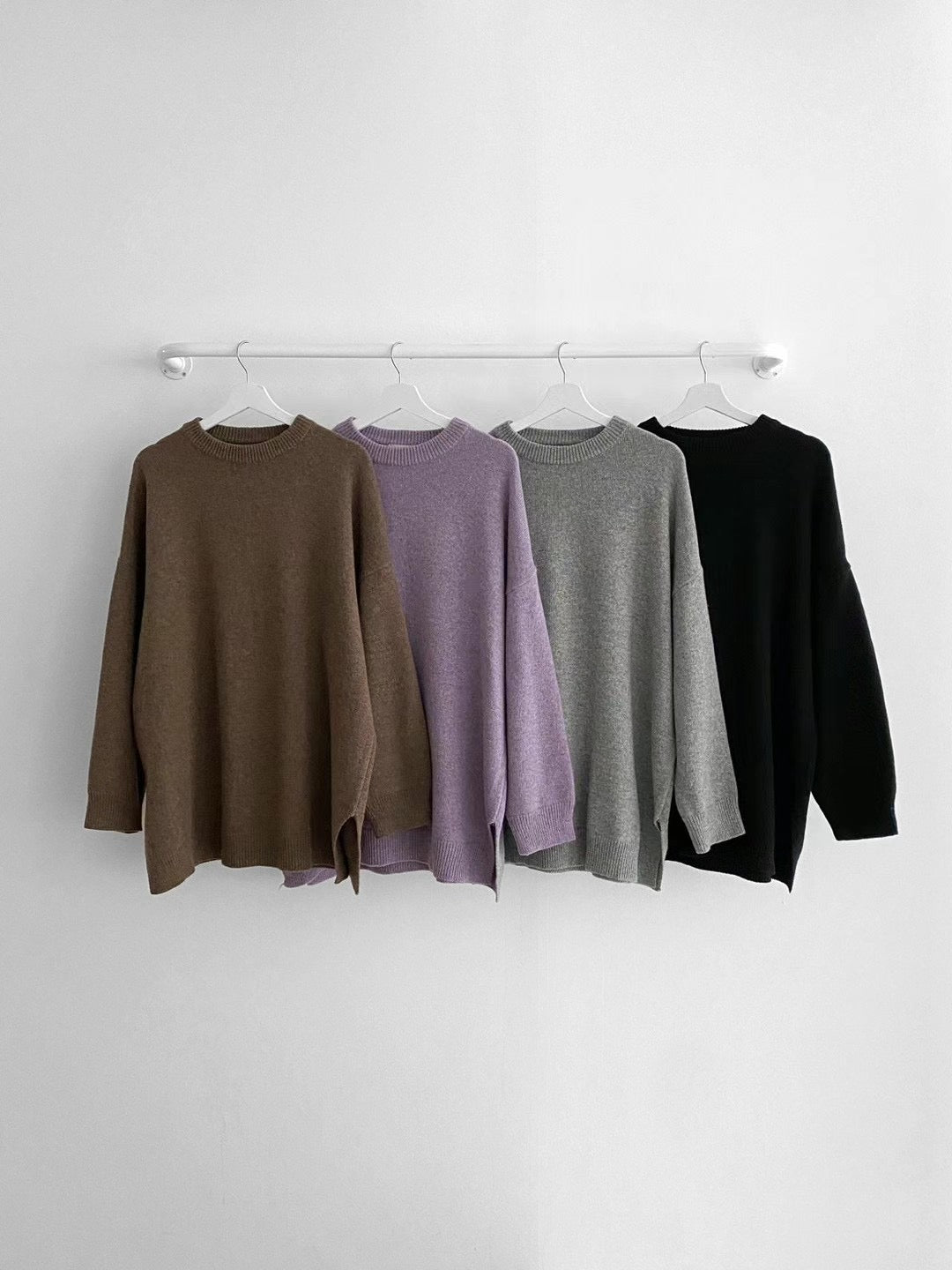 【新品優惠】兩側開叉oversize冷衫丨3 col