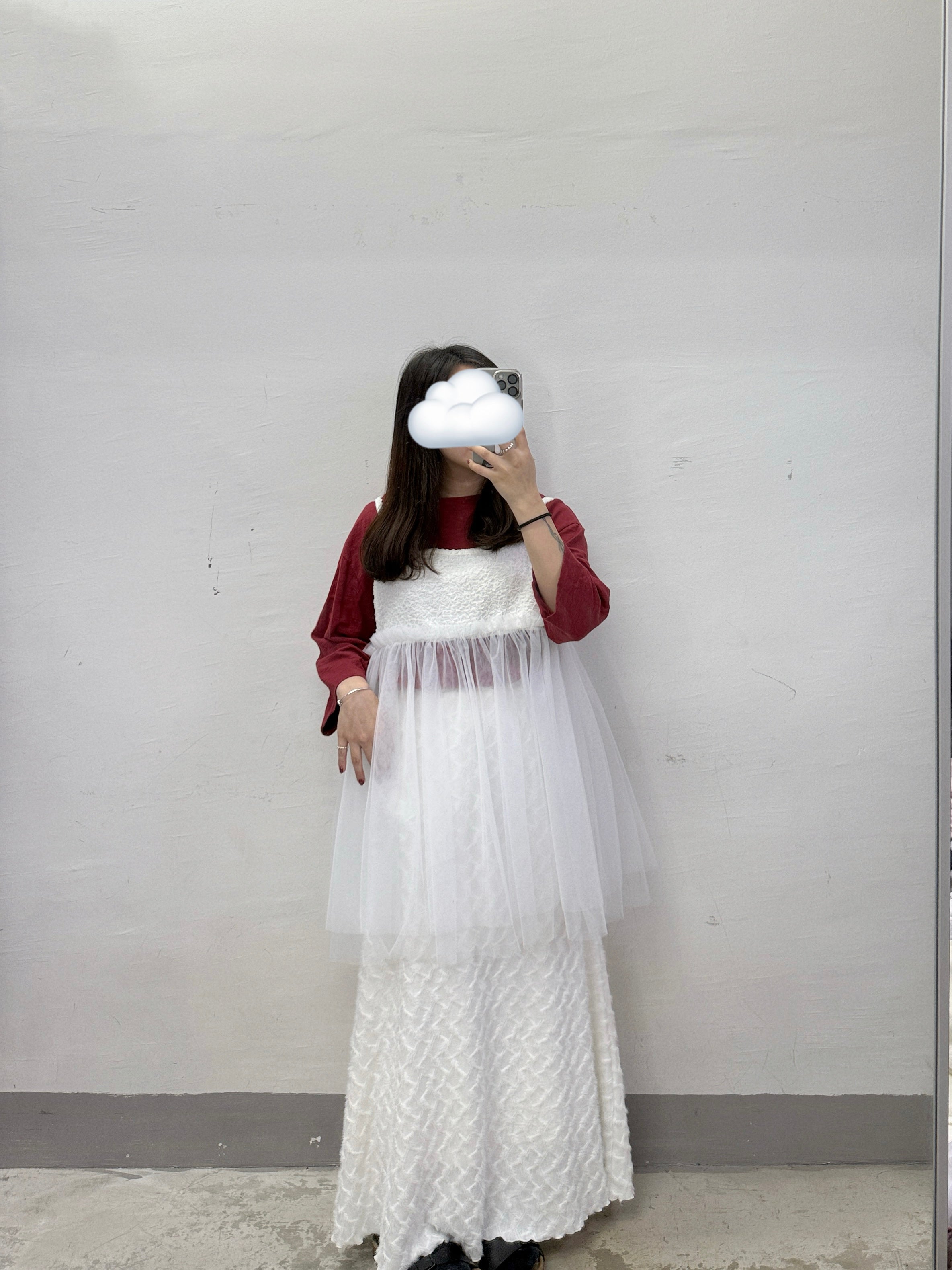 【SALE】皺皺紋拼紗外搭丨5 col