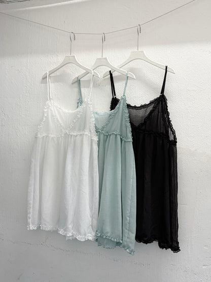 【新品優惠】ruffle邊透紗中長外搭丨3 col