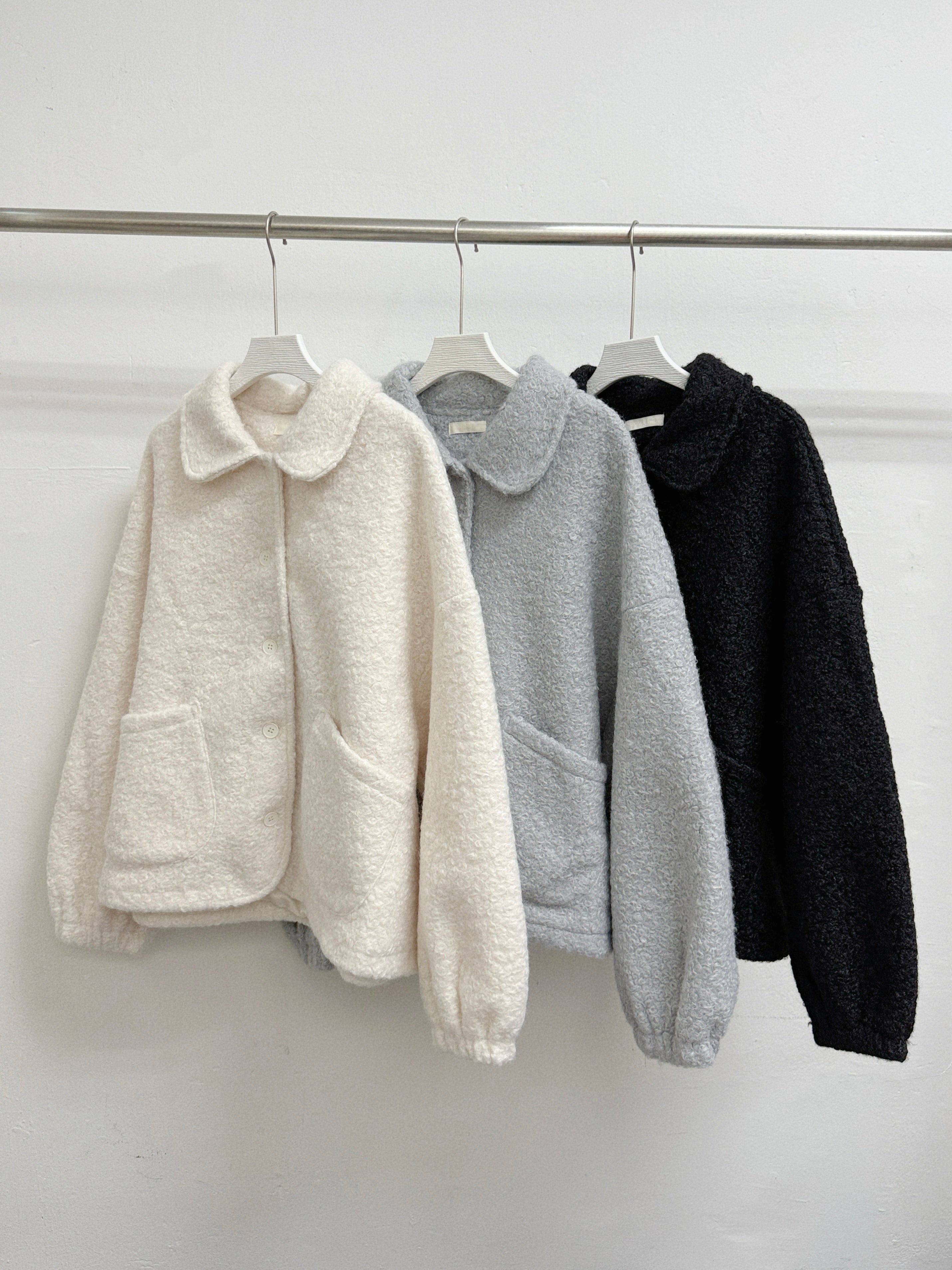 【新品優惠】娃娃領羊羔毛外套丨3 col